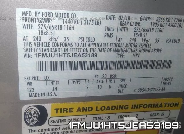 1FMJU1HT5JEA53189 фото 10