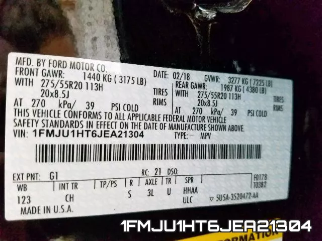1FMJU1HT6JEA21304 фото 2