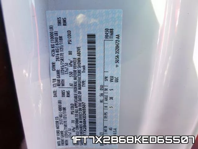 1FT7X2B68KED65507 фото 2