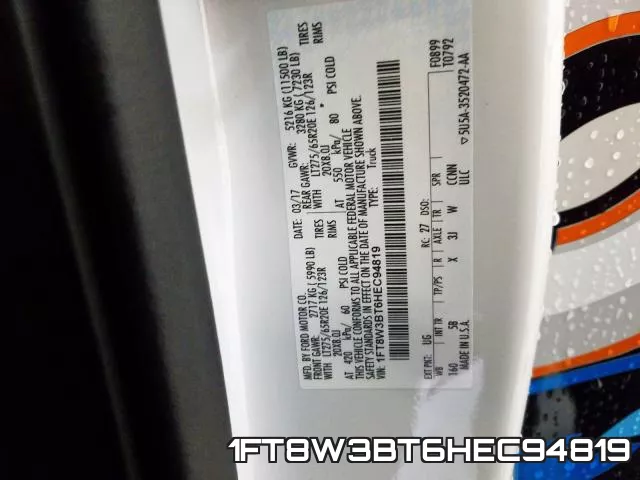 1FT8W3BT6HEC94819 фото 2