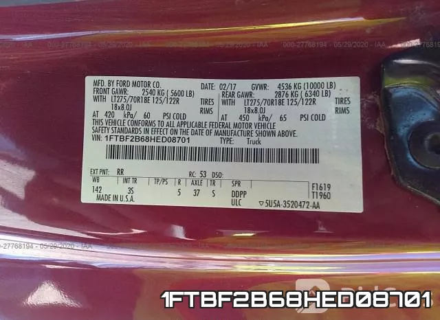 1FTBF2B68HED08701 фото 10