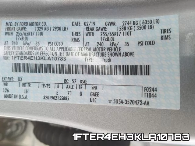 1FTER4EH3KLA10783 фото 2