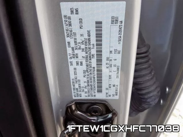 1FTEW1CGXHFC77038 фото 2