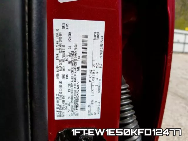 1FTEW1E50KFD12477 фото 2