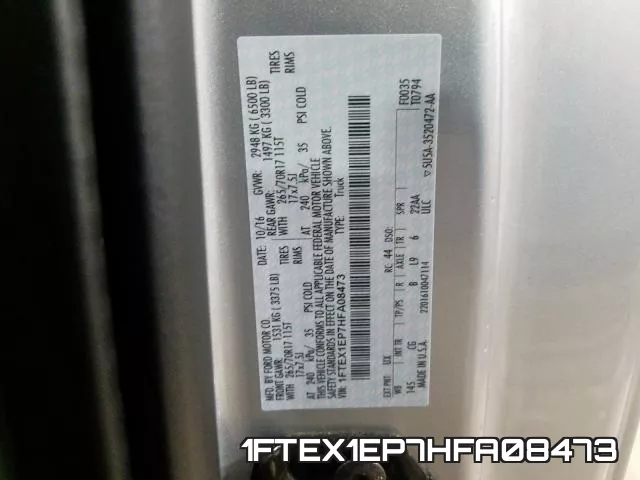 1FTEX1EP7HFA08473 фото 2