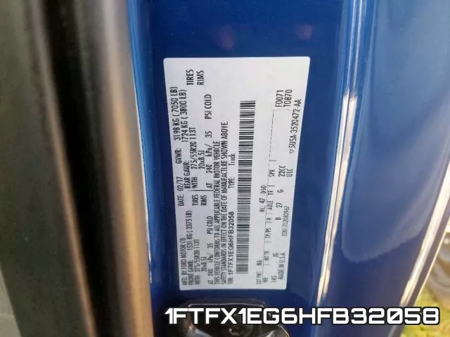 1FTFX1EG6HFB32058 фото 2