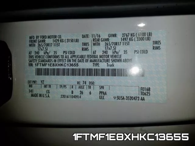 1FTMF1E8XHKC13655 фото 2