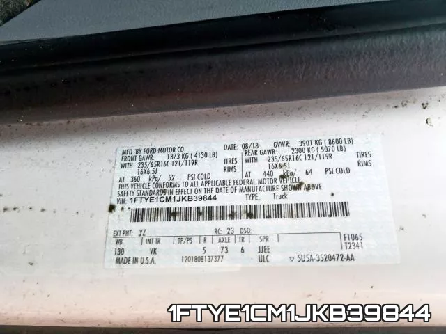1FTYE1CM1JKB39844 фото 2