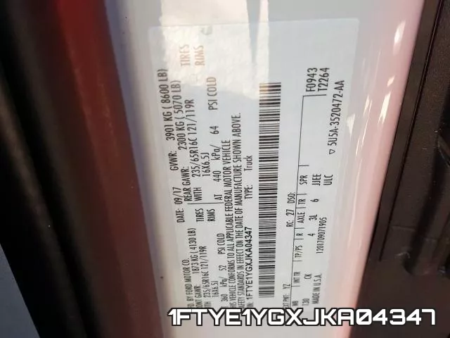 1FTYE1YGXJKA04347 фото 2
