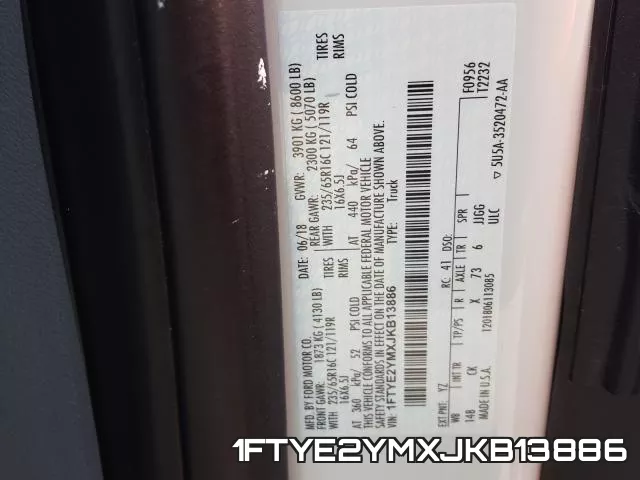 1FTYE2YMXJKB13886 фото 2