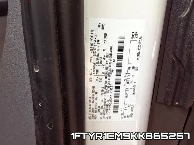 1FTYR1CM9KKB65257 фото 2