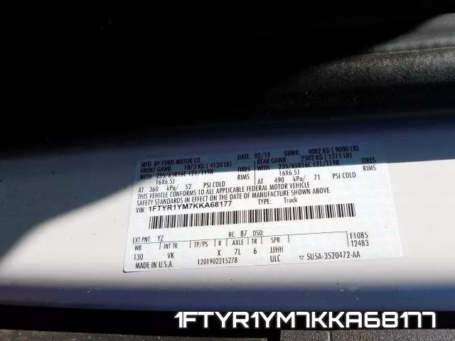 1FTYR1YM7KKA68177 фото 2