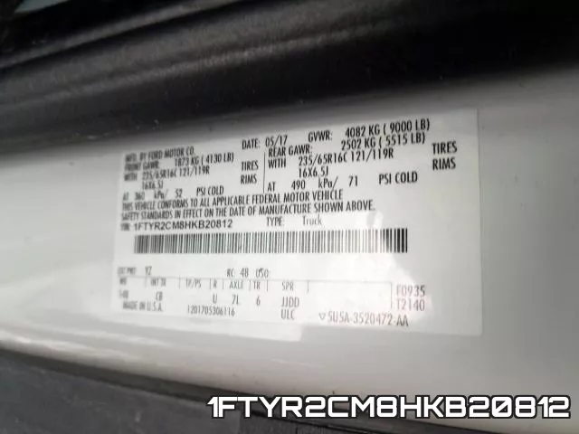 1FTYR2CM8HKB20812 фото 2