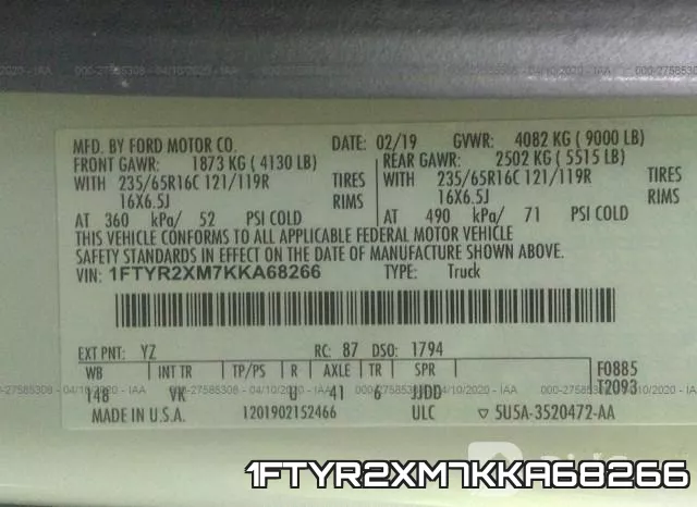 1FTYR2XM7KKA68266 фото 10