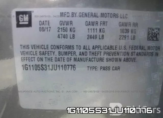 1G1105S31JU110776 фото 10