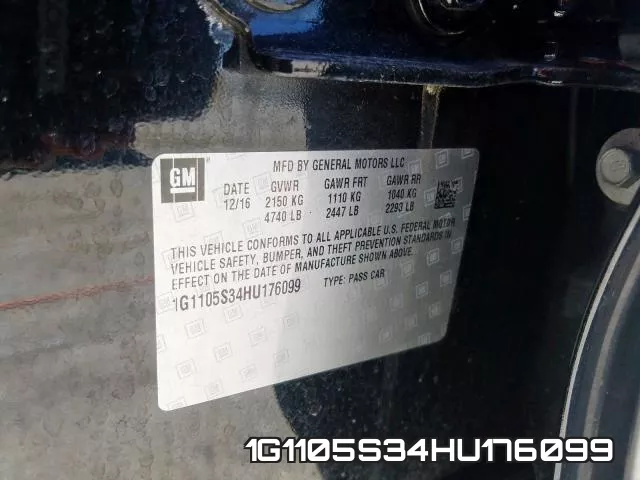 1G1105S34HU176099 фото 2