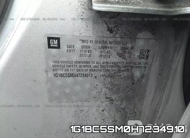 1G1BC5SM0H7234910 фото 10