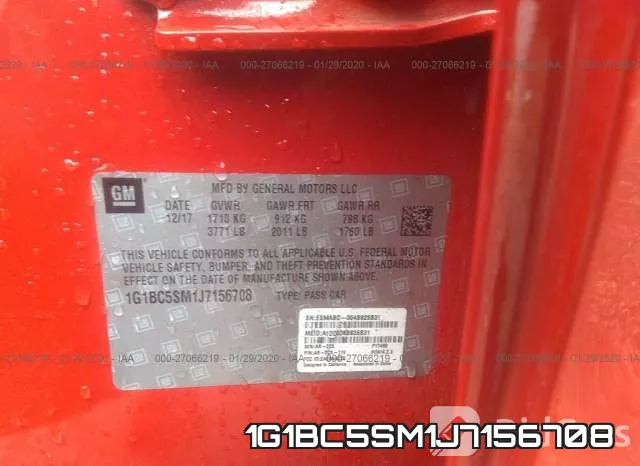 1G1BC5SM1J7156708 фото 10