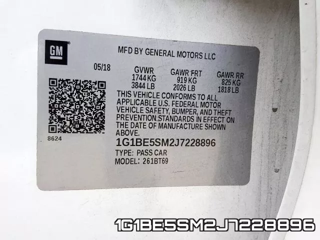 1G1BE5SM2J7228896 фото 2