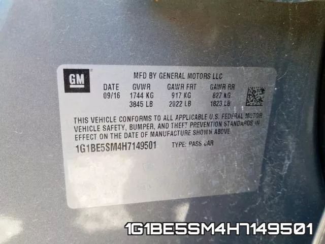 1G1BE5SM4H7149501 фото 2