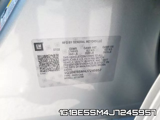1G1BE5SM4J7245957 фото 2