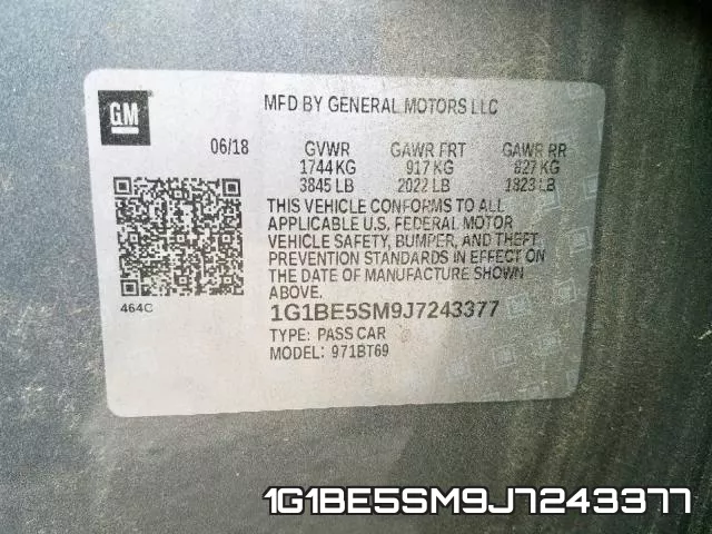1G1BE5SM9J7243377 фото 2