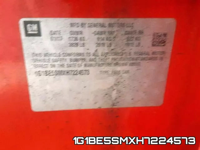 1G1BE5SMXH7224573 фото 2