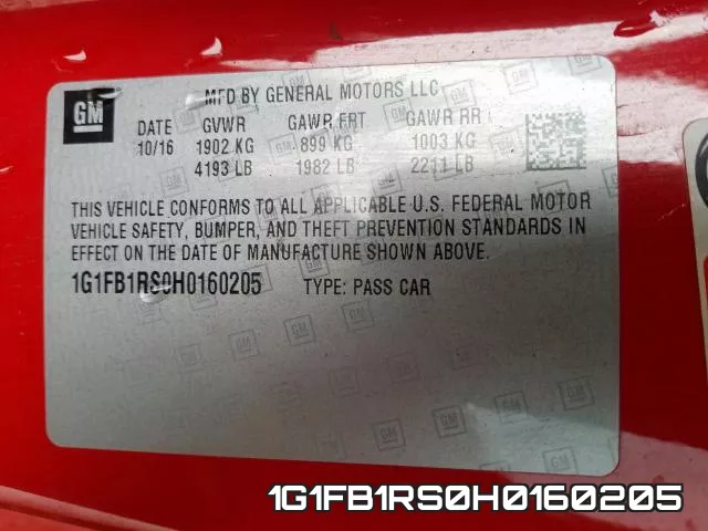 1G1FB1RS0H0160205 фото 2