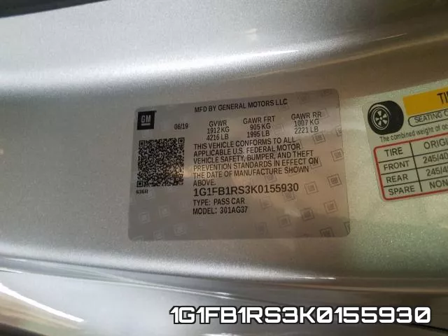 1G1FB1RS3K0155930 фото 2