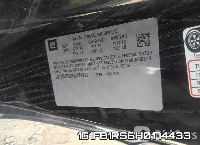 1G1FB1RS6H0174433 фото 10