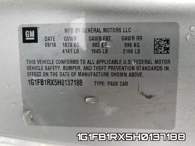 1G1FB1RX5H0137188 фото 2