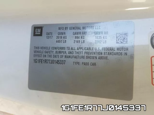 1G1FE1R77J0145337 фото 2