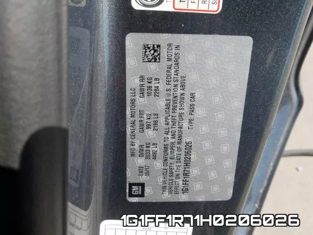 1G1FF1R71H0206026 фото 2