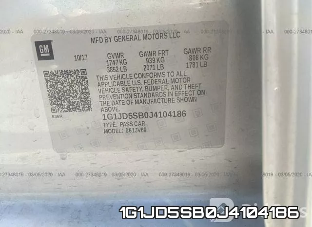1G1JD5SB0J4104186 фото 10
