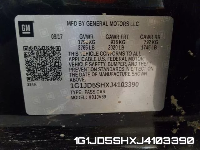 1G1JD5SHXJ4103390 фото 2