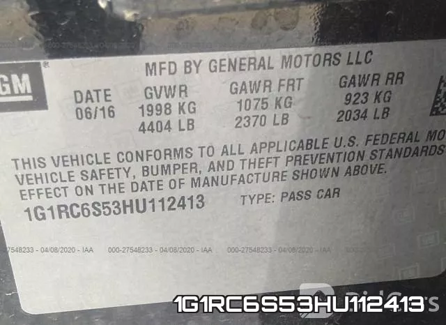 1G1RC6S53HU112413 фото 10