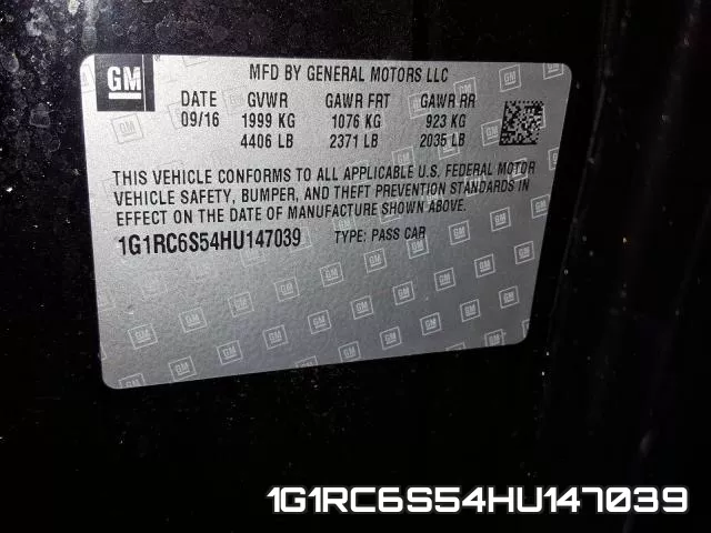 1G1RC6S54HU147039 фото 2