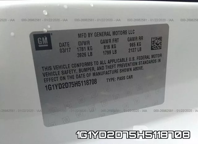 1G1YD2D75H5118708 фото 10
