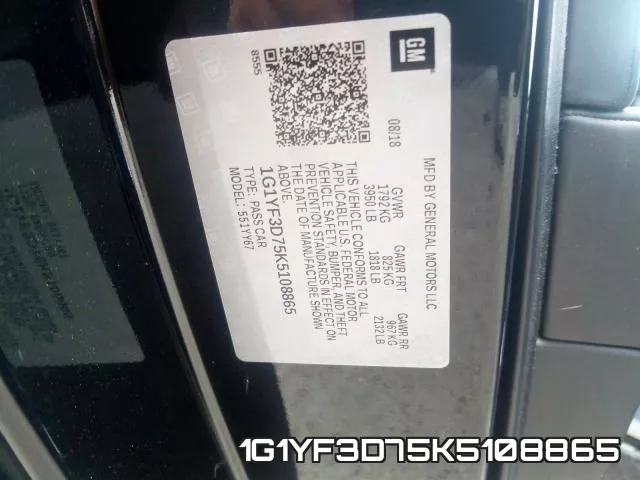 1G1YF3D75K5108865 фото 2