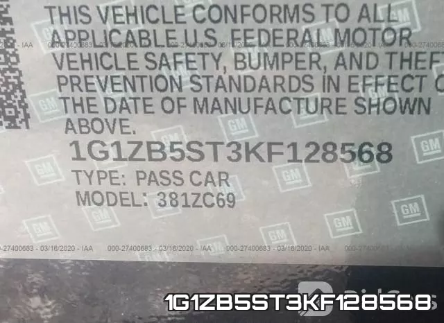 1G1ZB5ST3KF128568 фото 10