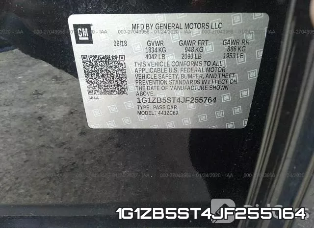 1G1ZB5ST4JF255764 фото 10