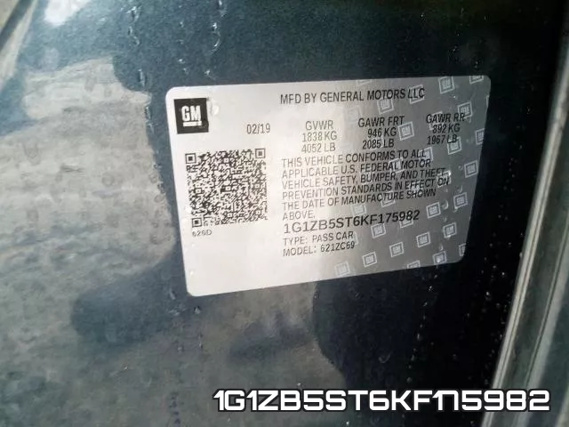 1G1ZB5ST6KF175982 фото 2