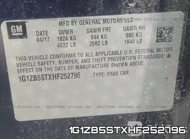 1G1ZB5STXHF252796 фото 10
