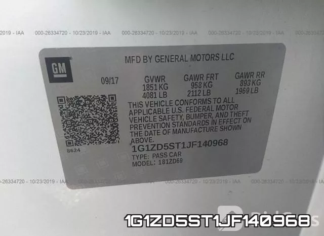 1G1ZD5ST1JF140968 фото 10