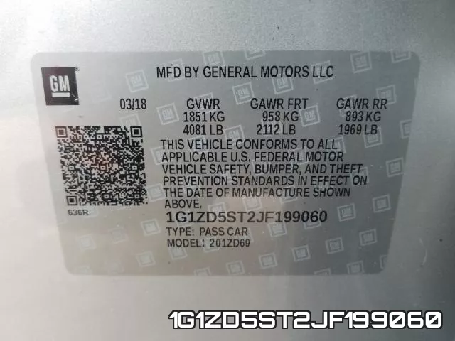 1G1ZD5ST2JF199060 фото 2