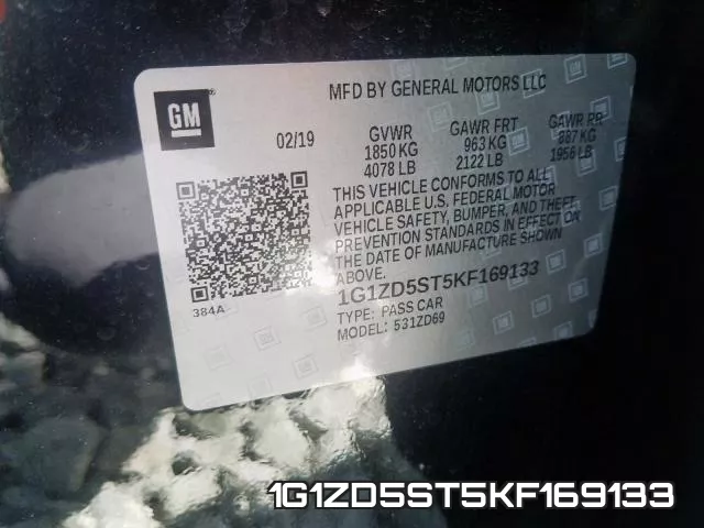 1G1ZD5ST5KF169133 фото 2