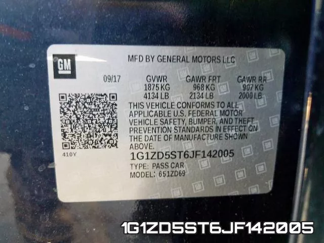 1G1ZD5ST6JF142005 фото 2
