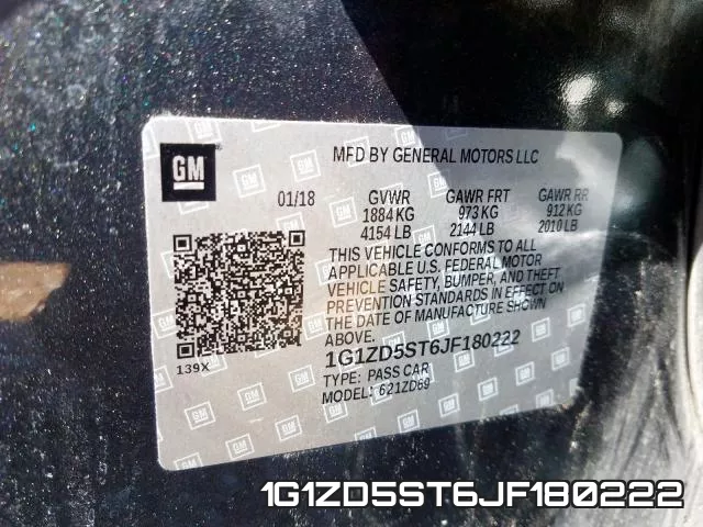 1G1ZD5ST6JF180222 фото 2