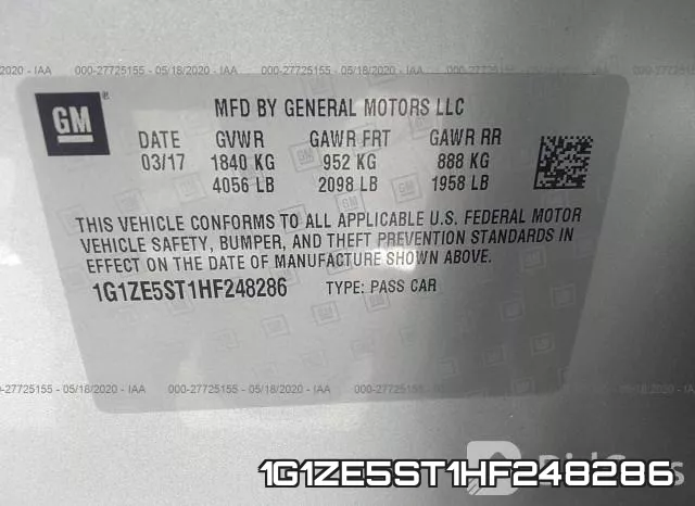 1G1ZE5ST1HF248286 фото 10