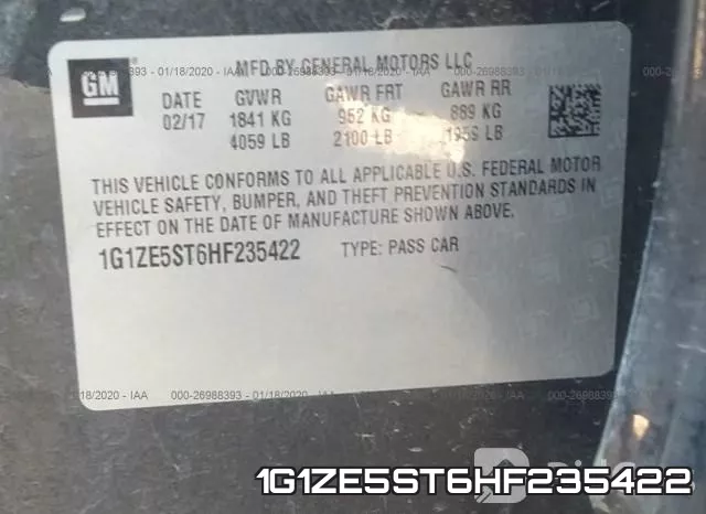 1G1ZE5ST6HF235422 фото 10